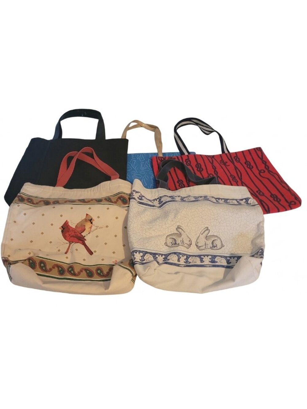 Eclectic Collection of Reusable Carry Bags & Totes | Lot of 5